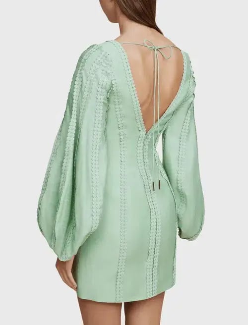 Acler Duxbury Dress Green Foam Size 10 photo 3