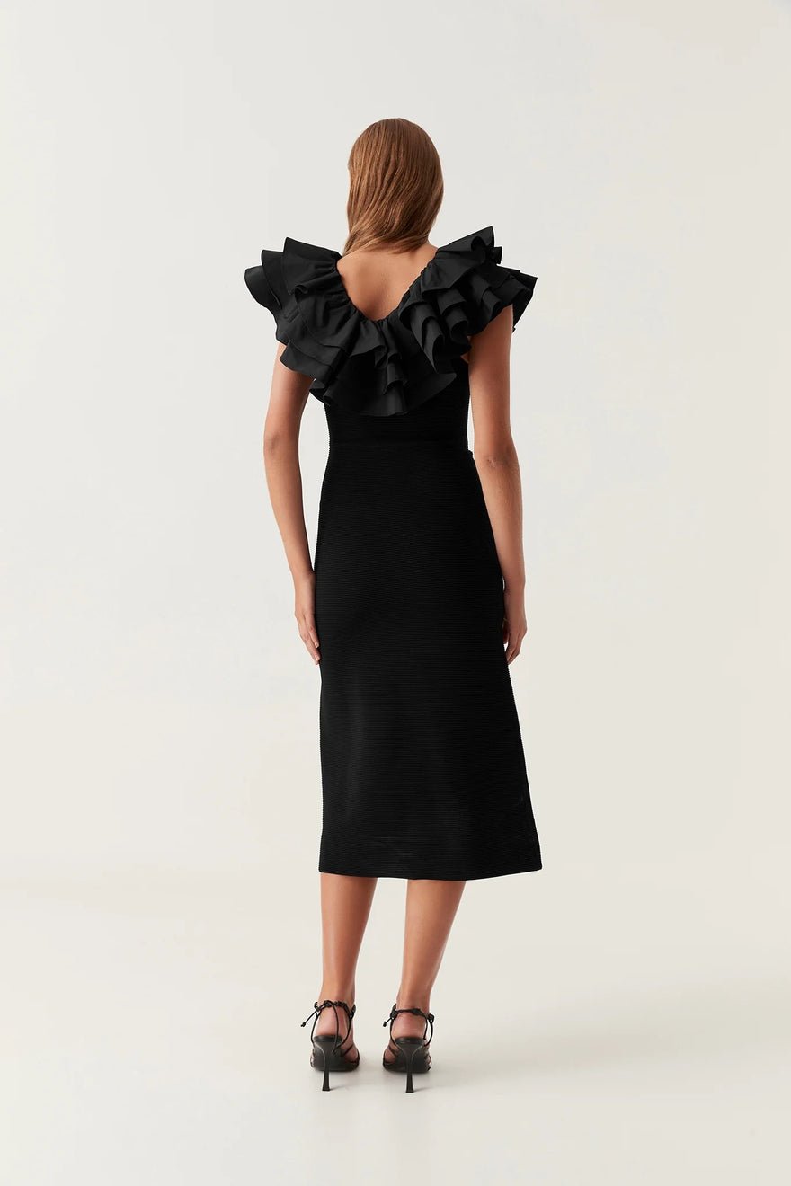 Aje Transcendent Ruffle Midi Dress photo 4