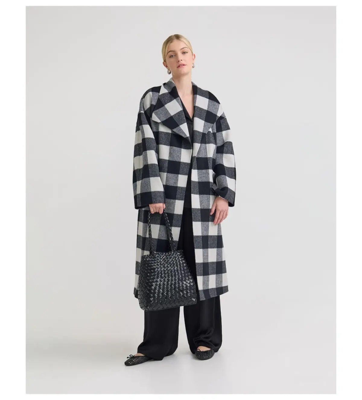 Oxford Alex Double Face Wool Coat Multi One Size photo 2