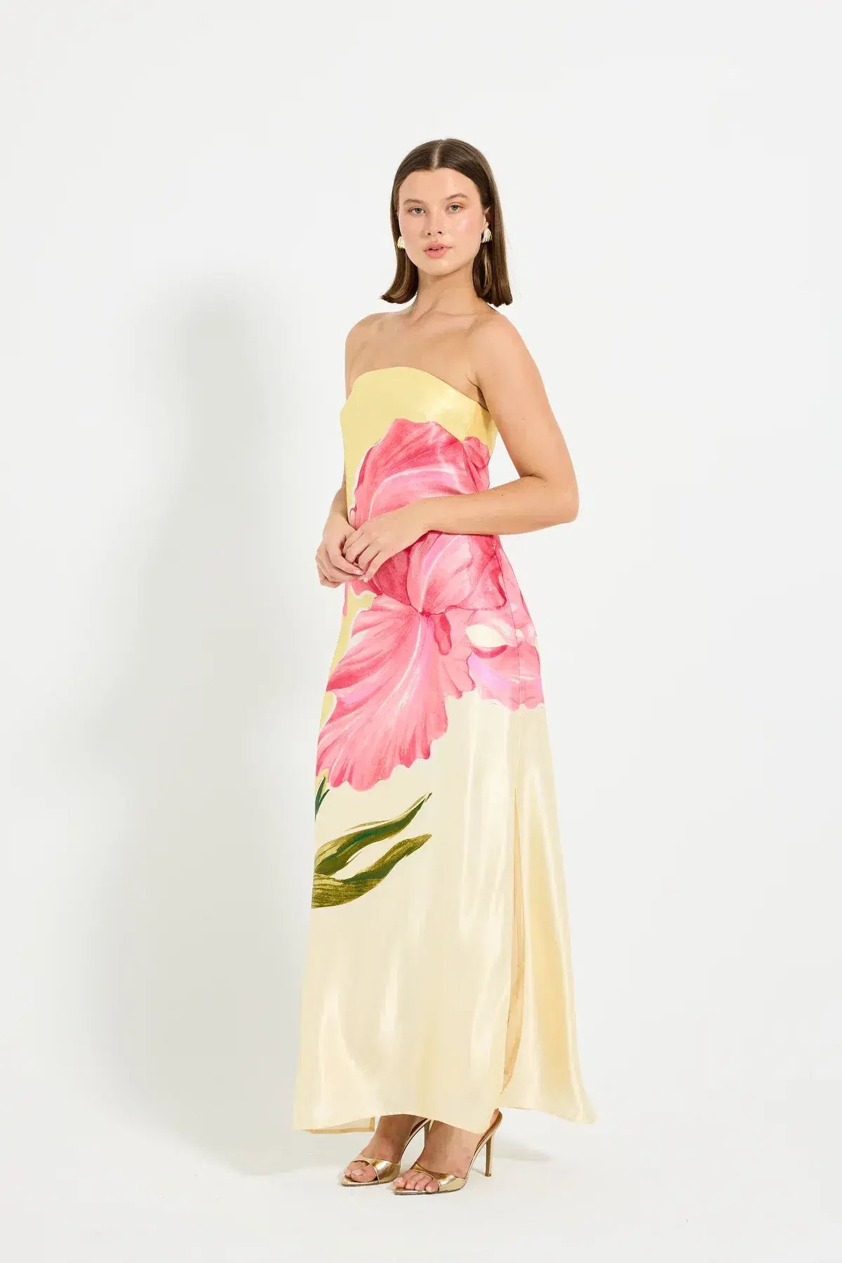 Pasduchas Amelie Column Maxi Dress Floral Size AU 10 photo 2