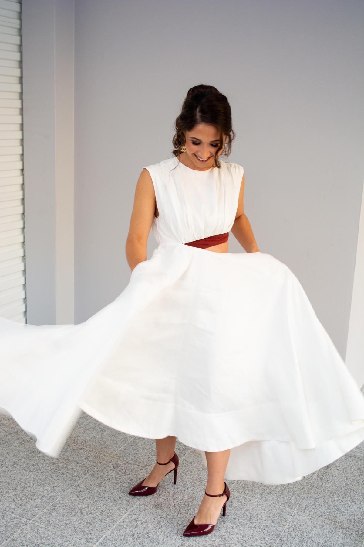 Aje Reflection Cut Out Dress White Size 6 photo 4