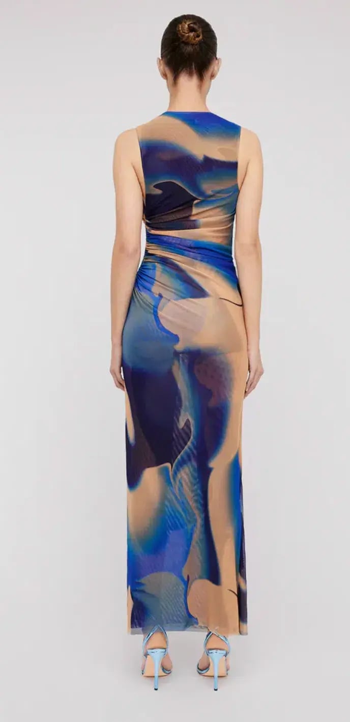 Scanlan Theodore Italian Watercolour Print Dress Blue Size 10 / M photo 3