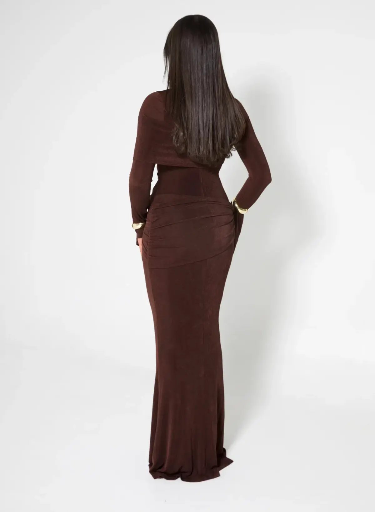 Alaía Muse Elira Maxi Dress Brown Size S / AU 8 photo 3