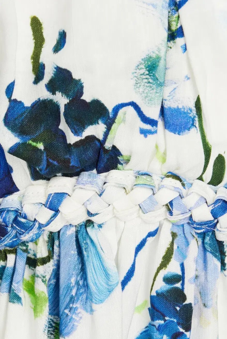 Aje Capucine Floral Print Linen Blend Midi Dress, Size XXS. photo 4