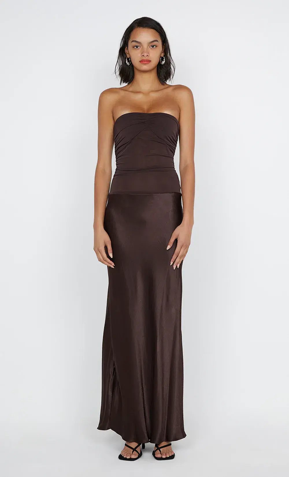 Bec & Bridge Dua Strapless Maxi Dress Dark Chocolate Size 10 photo 6