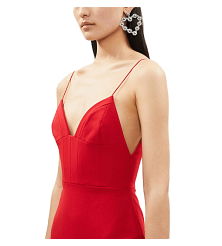 Alex Perry – Mercer Stretch-ponté Bodycon Midi Dress In Red photo 3