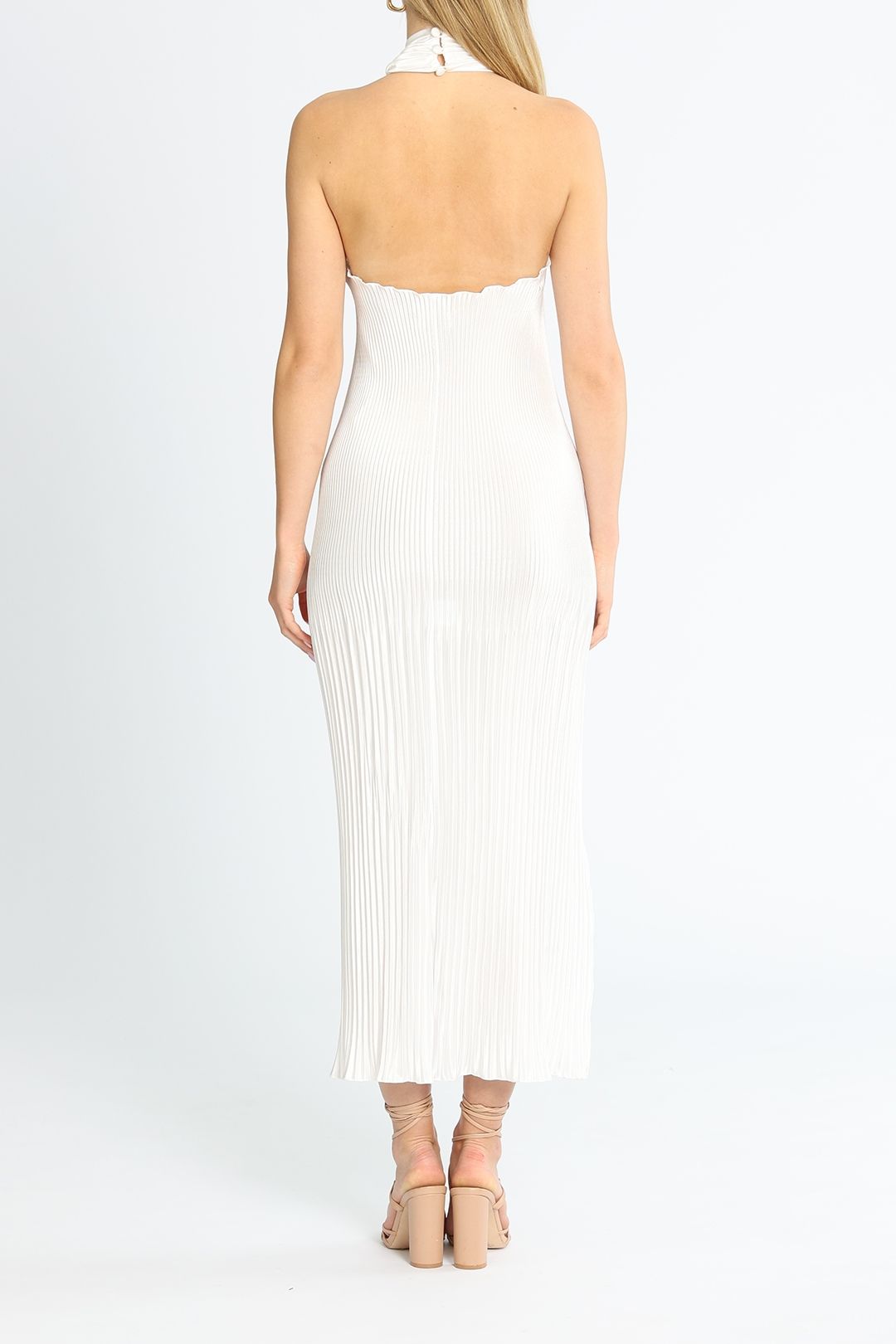 Soiree Halter Gown - White photo 3