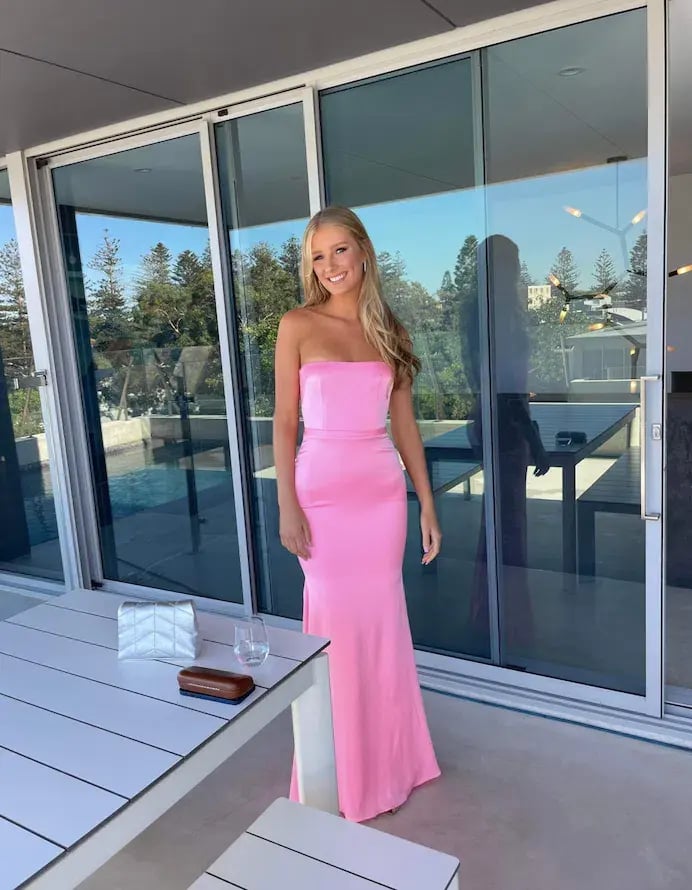 Alex Perry Strapless Gown Pink Size 6 photo 4