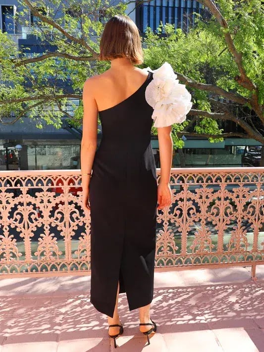 Acler Hampstead Dress Black and Ivory Size AU 14 photo 2