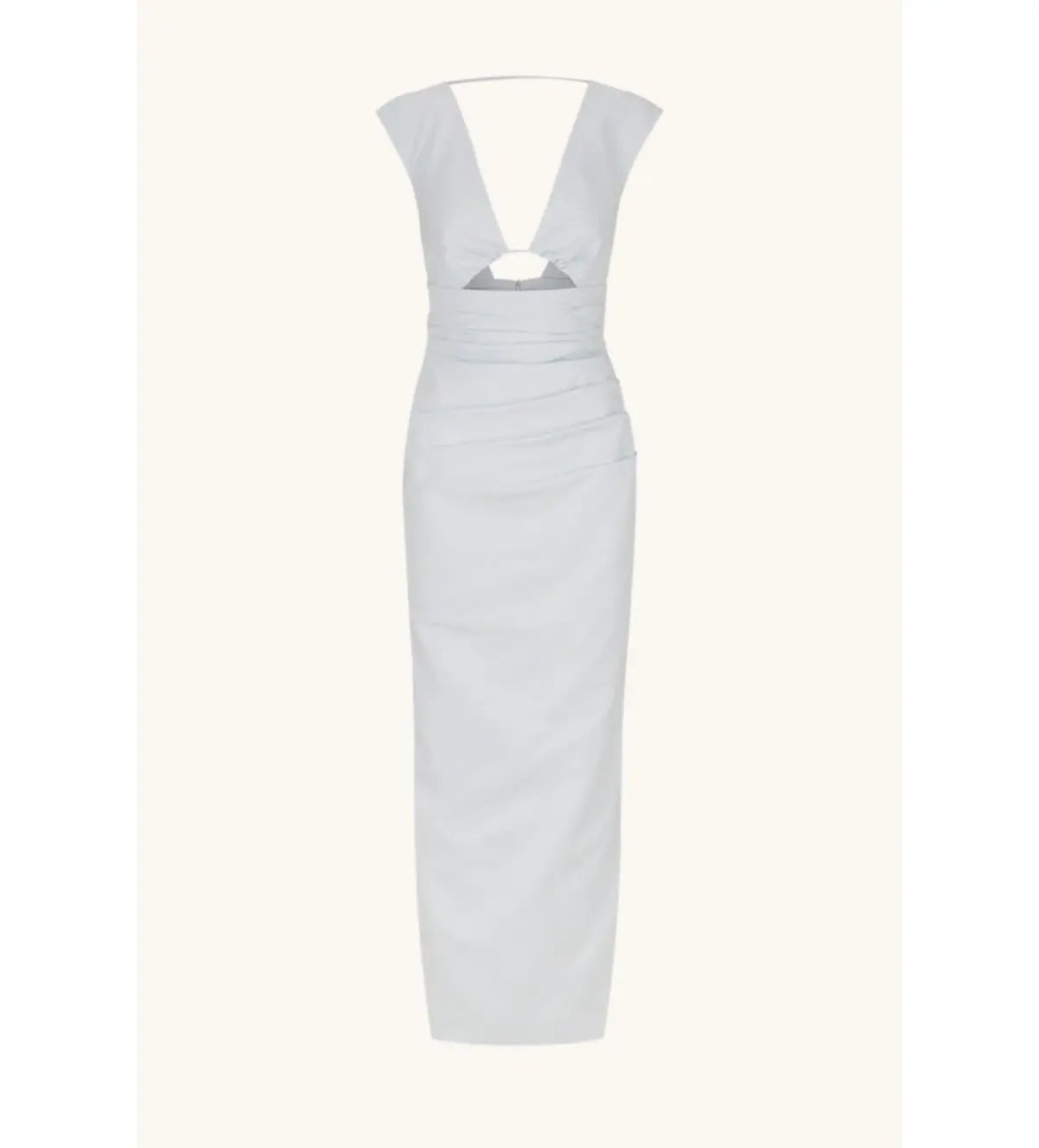 Shona Joy Lani Plunged Cut Out Maxi Dress Sky Size 8 photo 4
