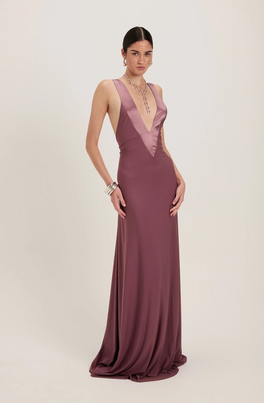 Ance Gria Rosa Gown in Mauve photo 3