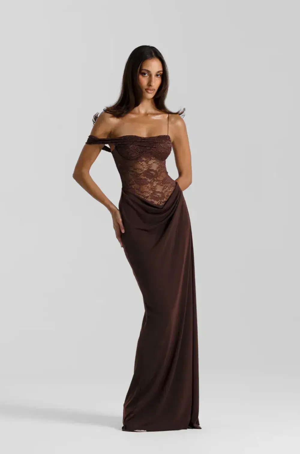 Natalie Rolt Sloane Maxi Dress Espresso Size 1 AU 8 photo 2