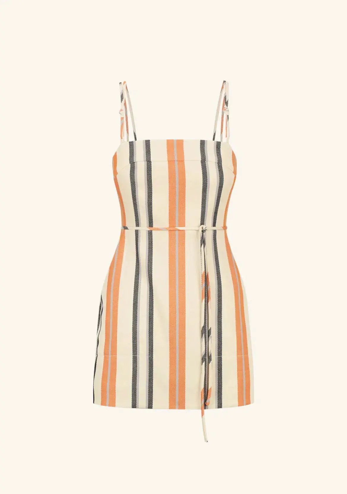 Shona Joy Celia Open Back Knotted Strap Mini Dress Tangerine/Multi Size 12 photo 3