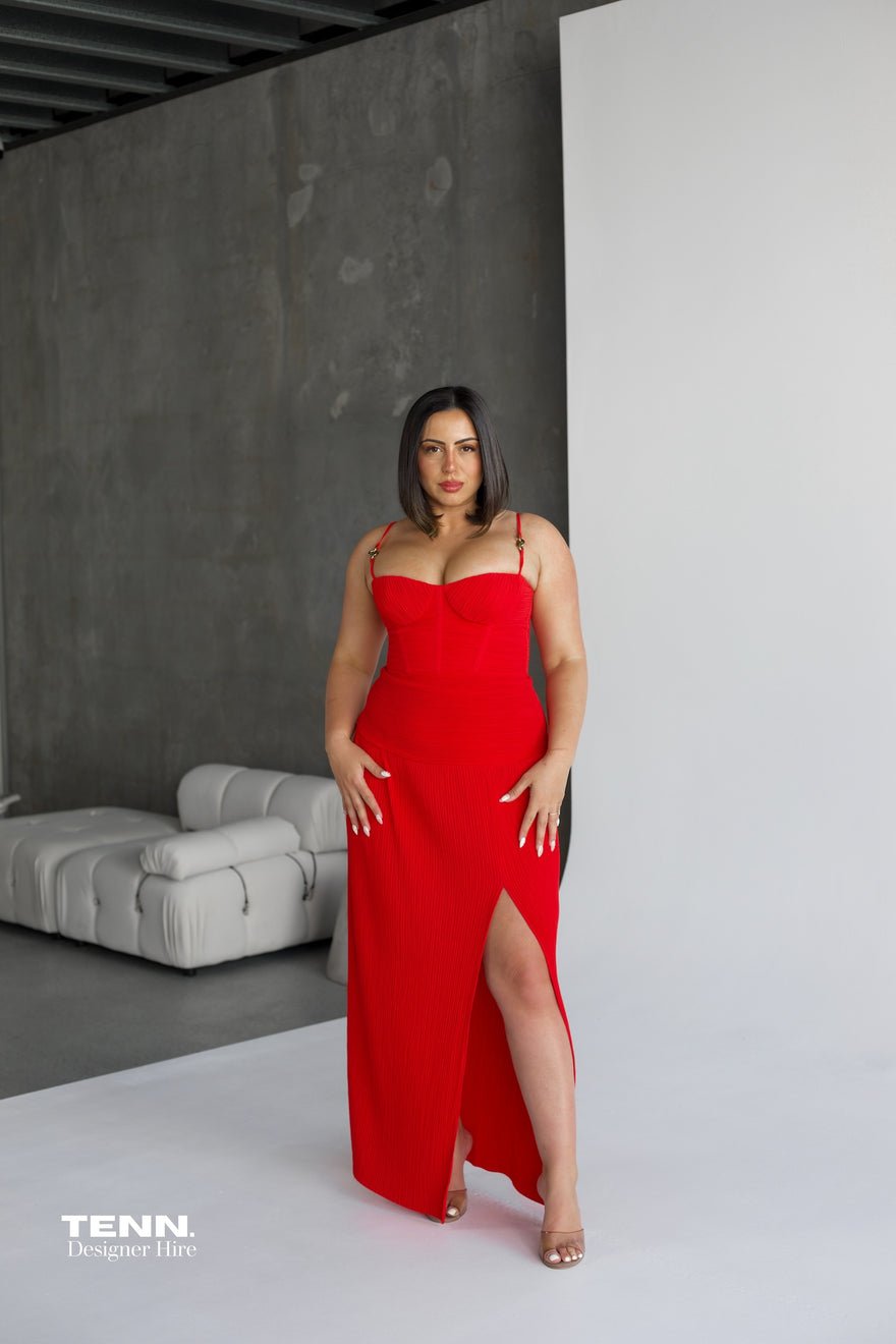 Manning Cartell Double Time Pleat Dress - Red photo 5
