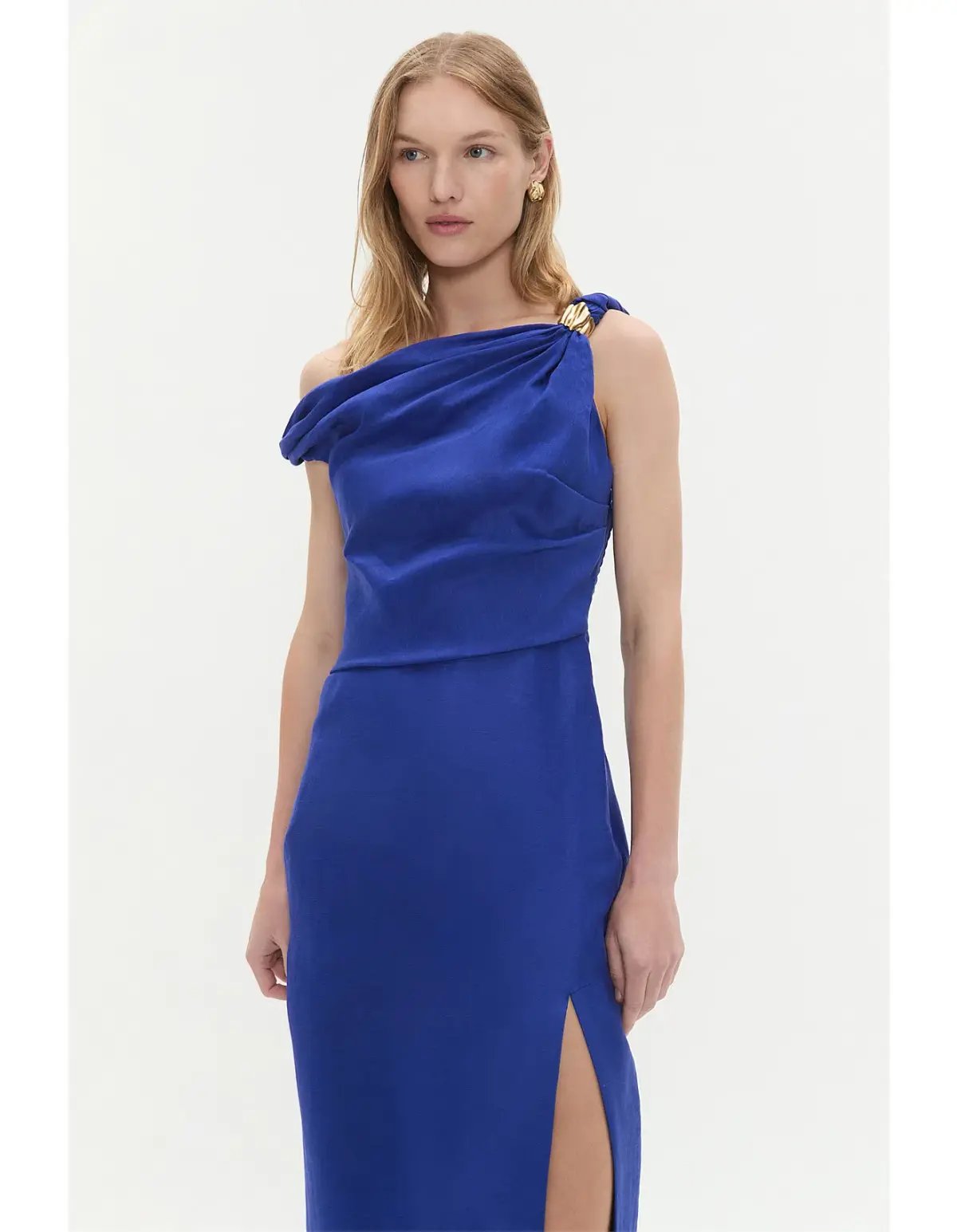 Aje Bridgette Midi Dress Cobalt Blue Size 12 photo 5