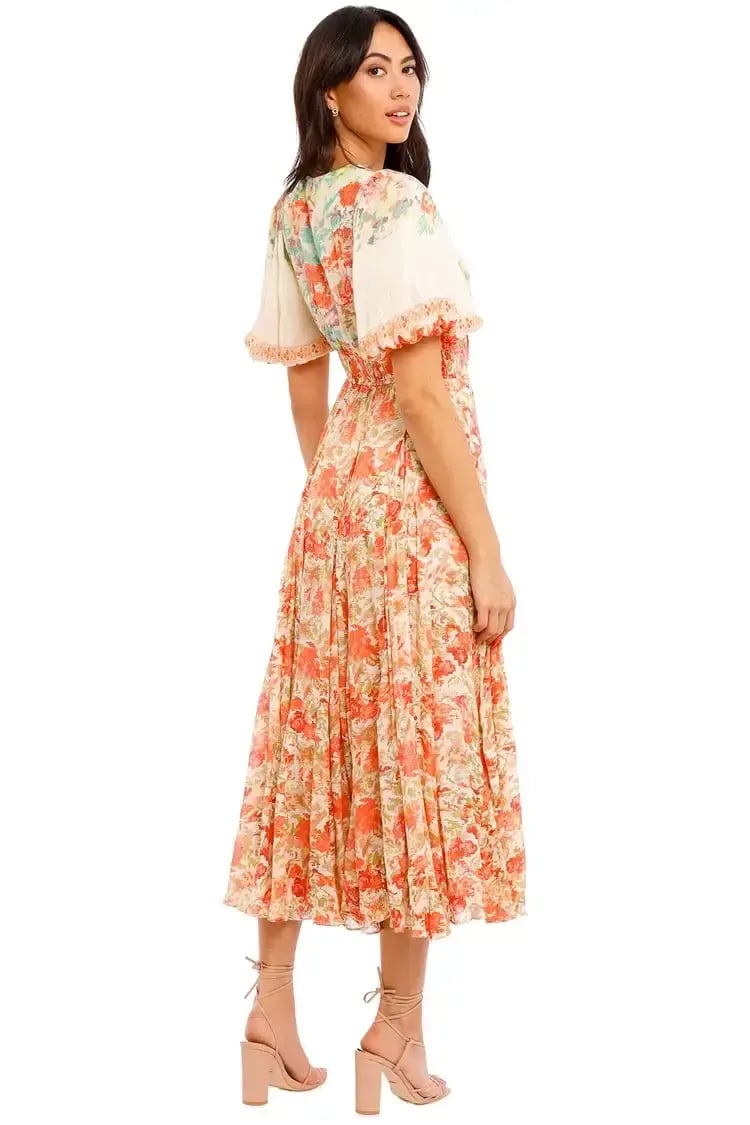 Hemant & Nandita Nova Midi Dress in Floral Size 12 photo 3