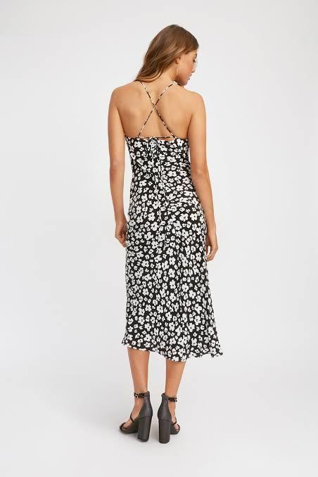 Kookai Fleur Midi Dress Black Size 12 photo 3