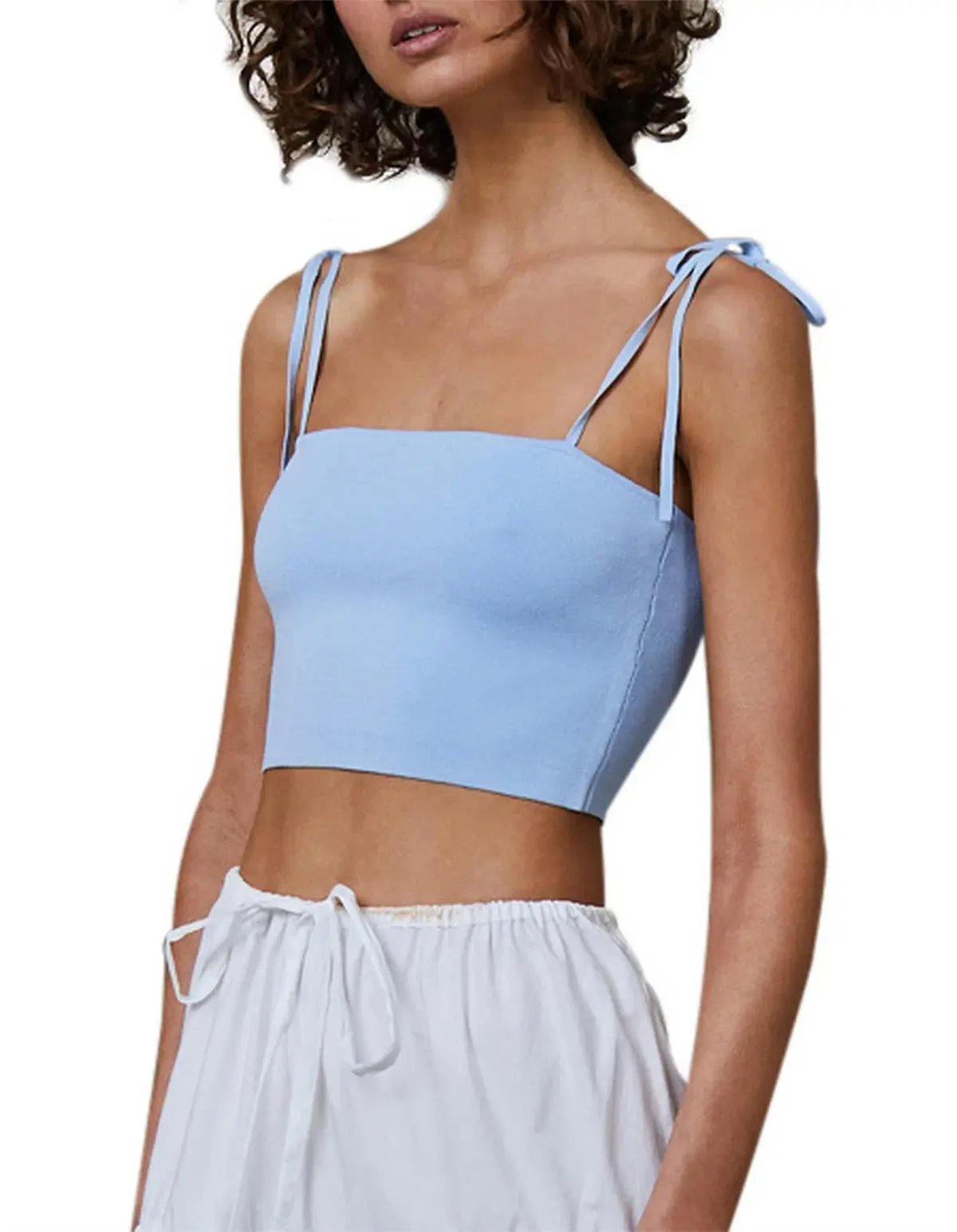 Bec & Bridge Lola Sleveless Sky Blue Crop Top Blue Size 10 photo 3