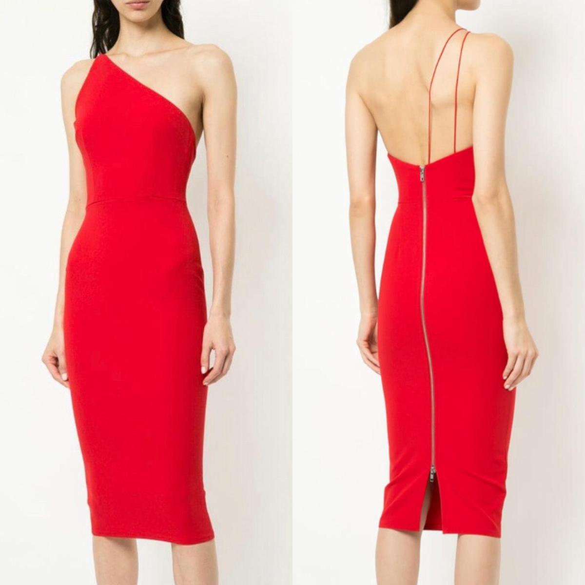 Alex Perry Rumer Dress Red Size 10 photo 2