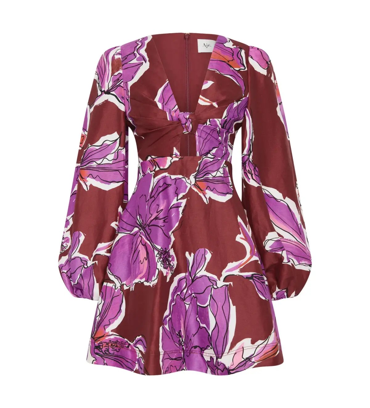 Aje Inflorescence Mini Dress in Bold Hibiscus Size AU 14 photo 6