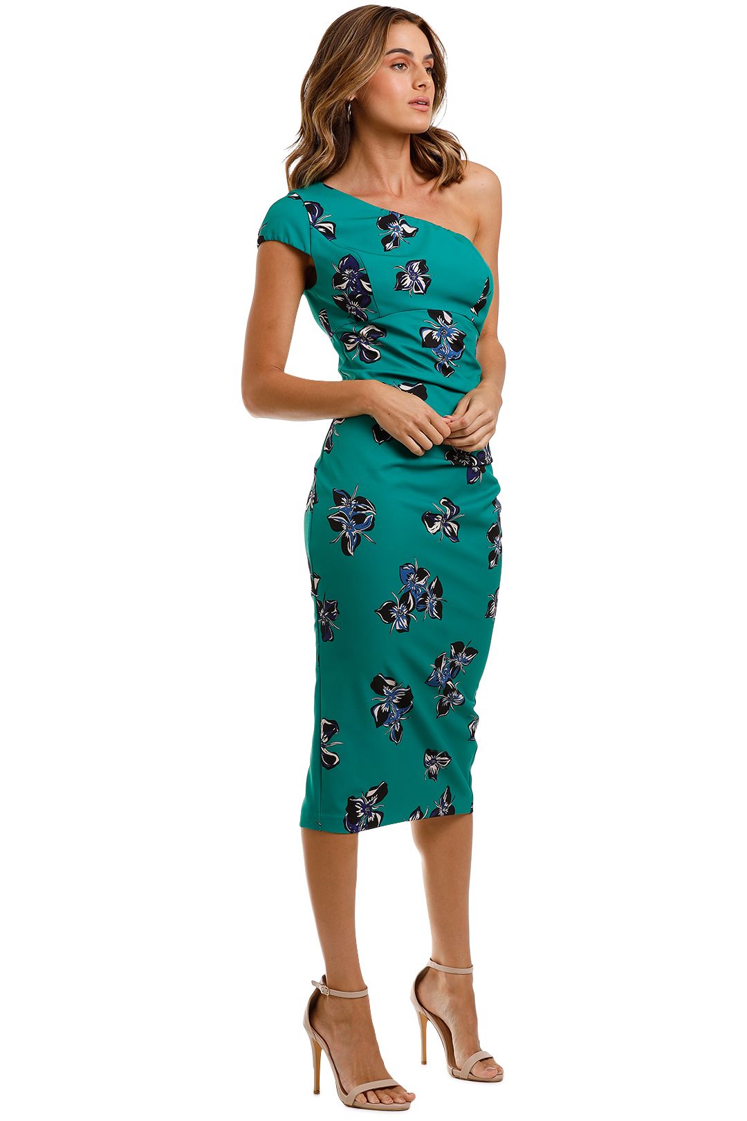 Valencia One Shoulder Dress - Multi photo 2