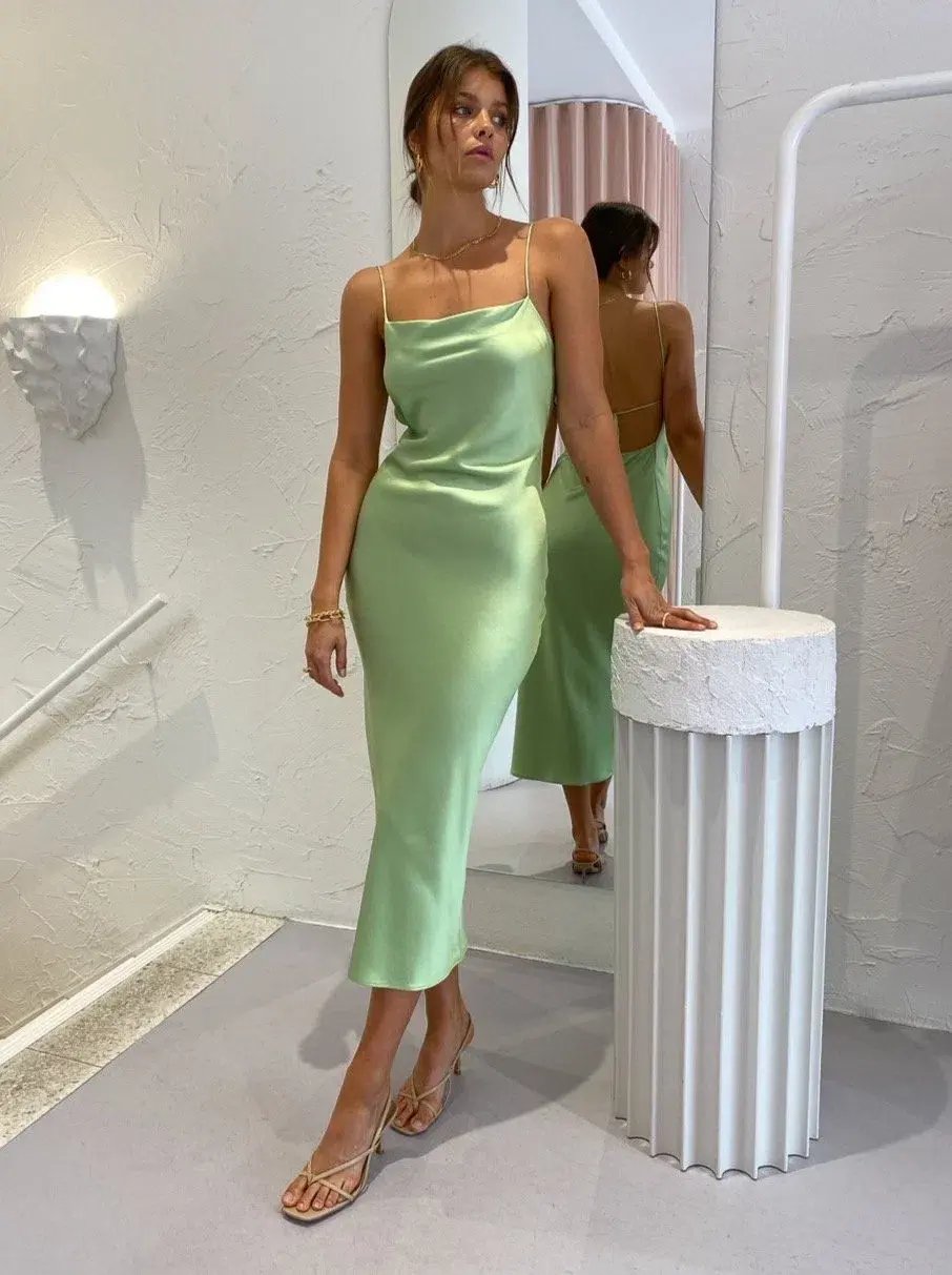 Bec & Bridge Apple Eyes Midi Dress Green Size 8 photo 2
