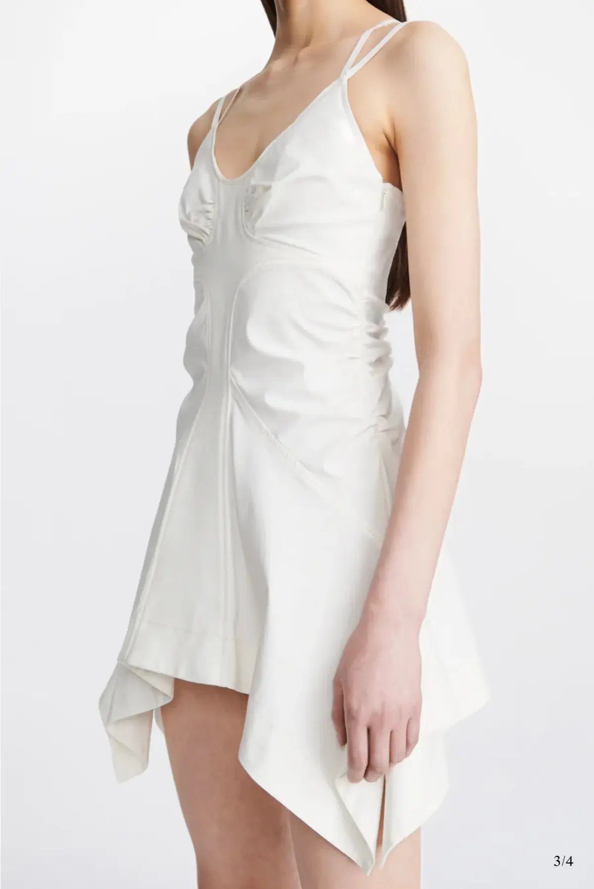 Dion Lee Butterfly Racer Mini Dress Ivory Size 6 photo 3