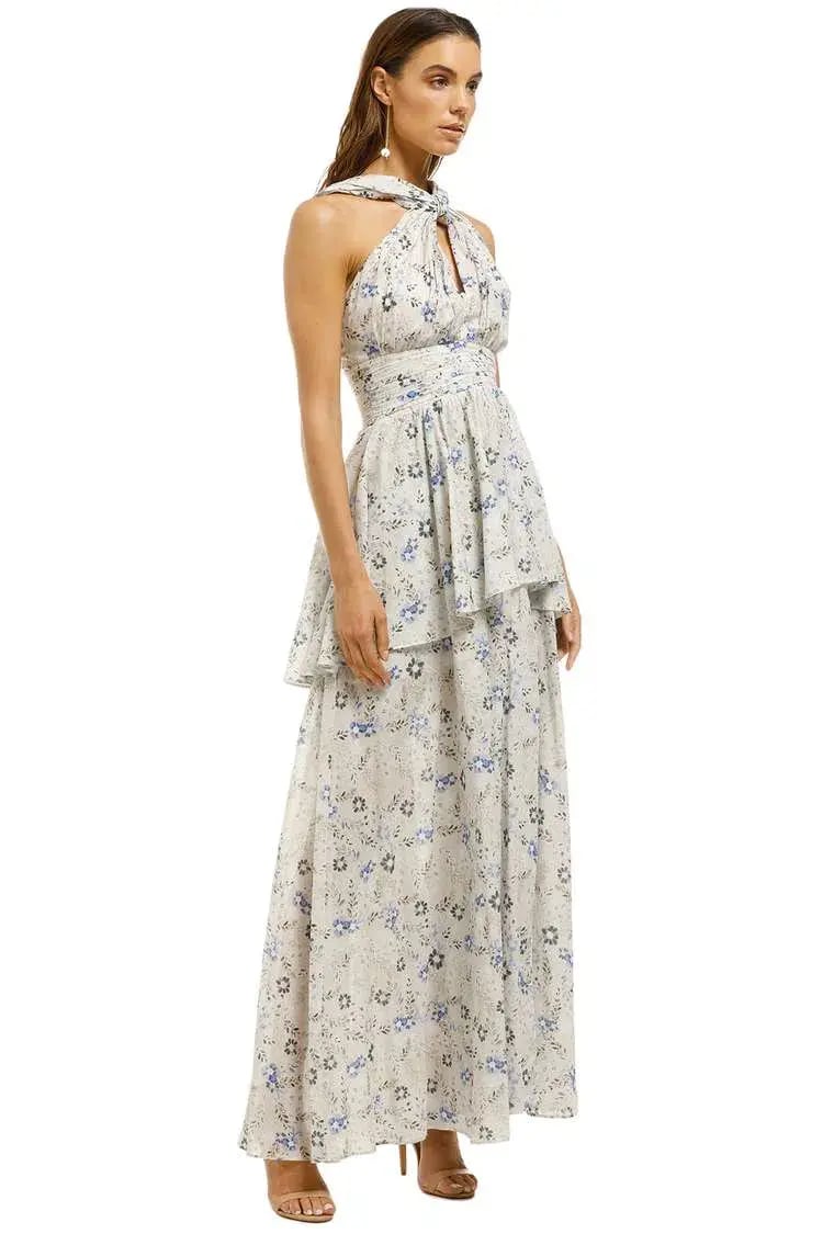 AJE Fraser Maxi Dress in Cream Print Size 8 photo 2