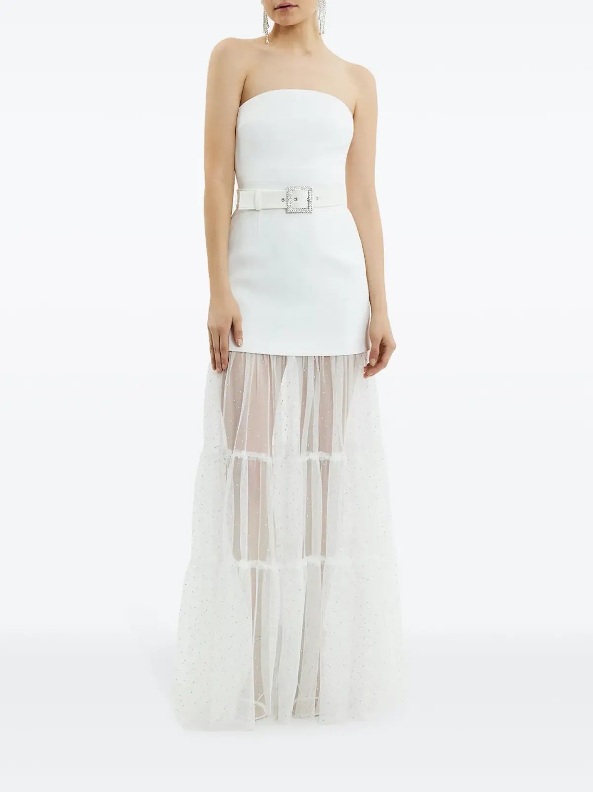 Rebecca Vallance Mirabella Strapless Gown Ivory Size 12 photo 2