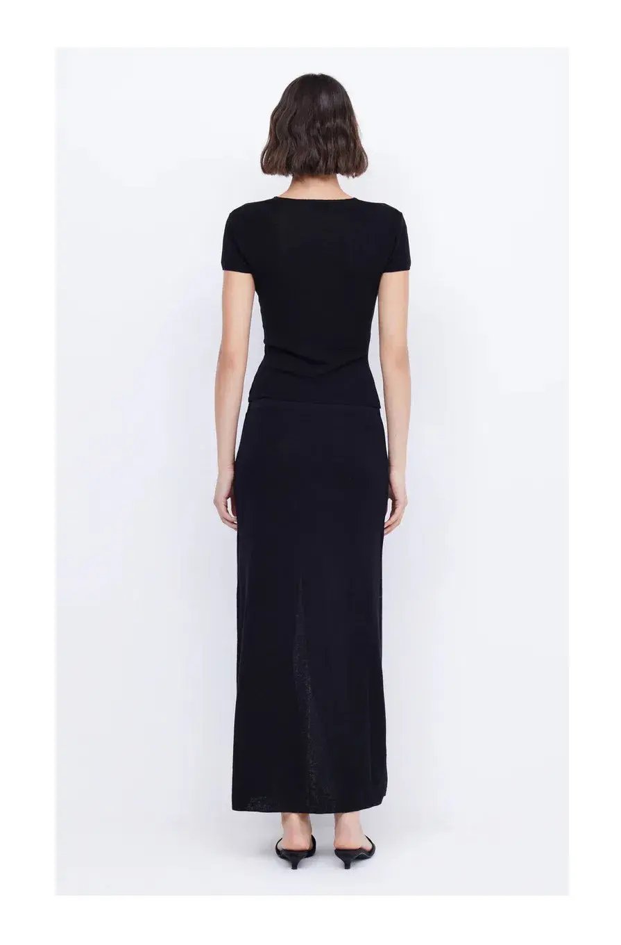 Bec and Bridge Caspian Knit Maxi Skirt Black Size S photo 3