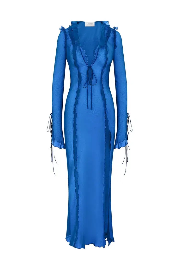 Rat & Boa Farretti Maxi Dress Blue Size 8 photo 4