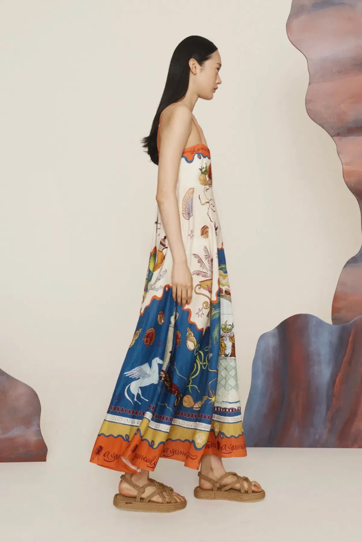 Alemais Surrealist Summer Sundress Multi Size 16 photo 4