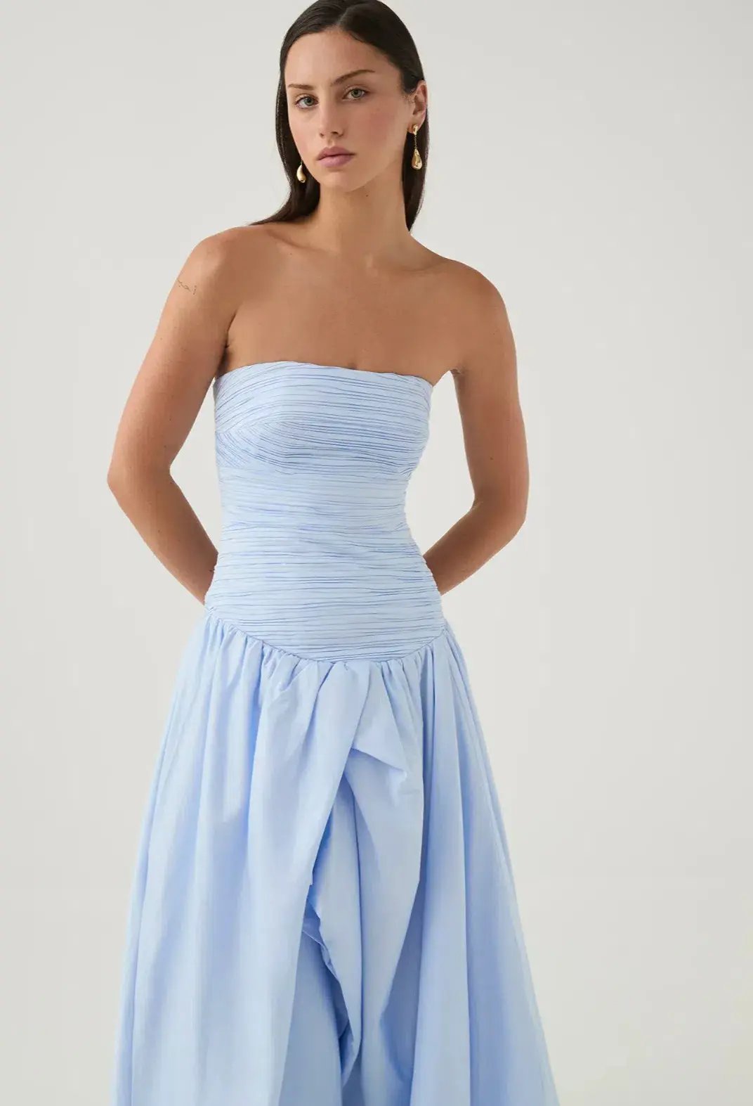 Aje Violette Bubble Hem Maxi Blue Size AU 8 photo 4