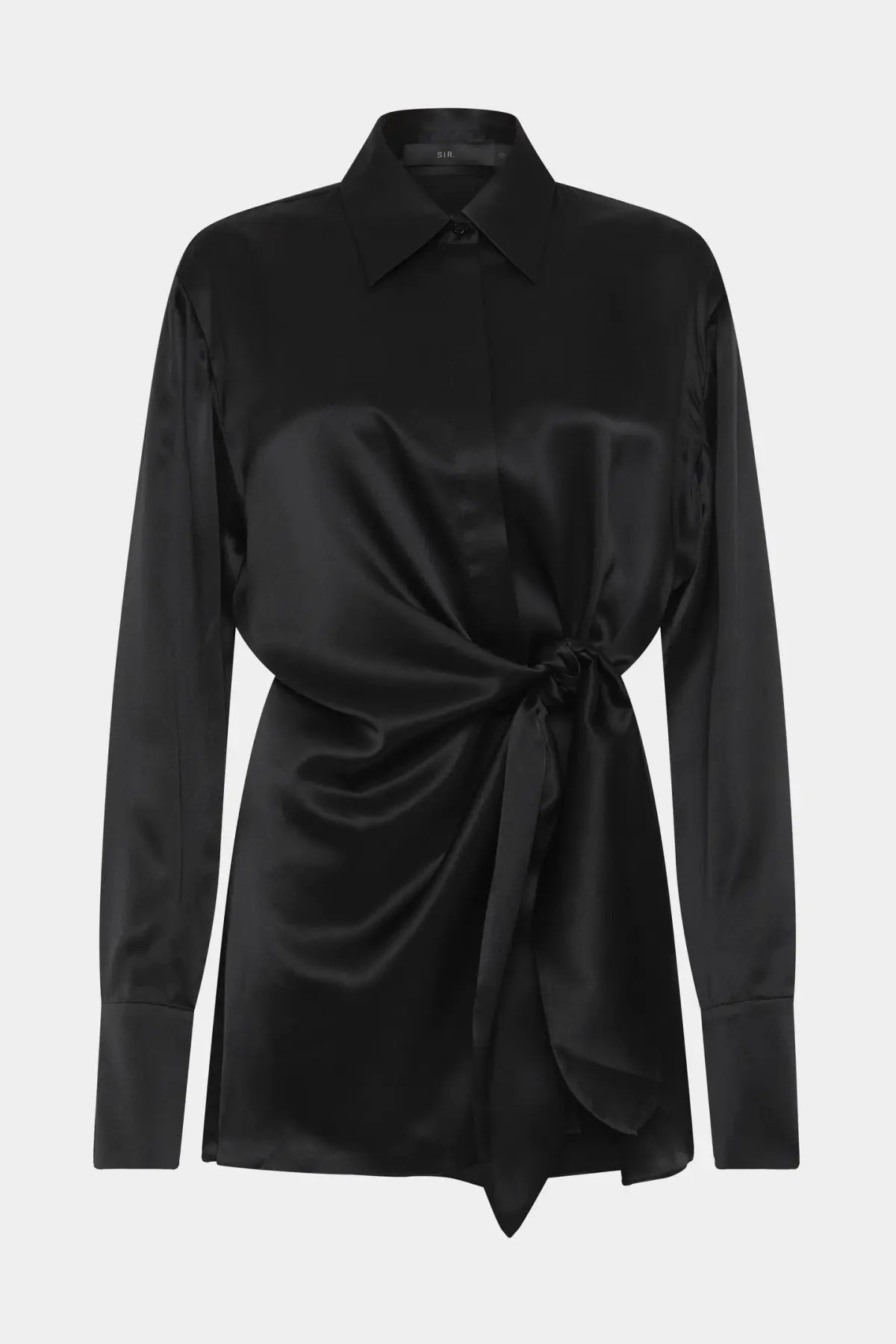 Sir the Label Sorrento Shirt Dress in Black Size AU 10 photo 3