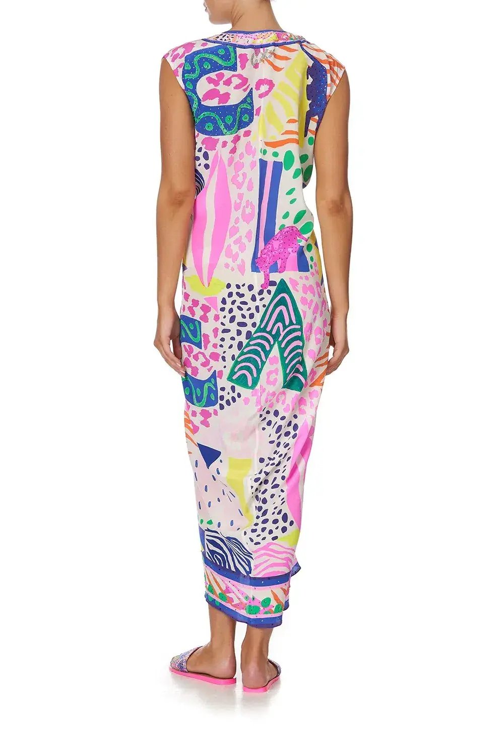 Camilla Bonza Babe Sleeveless Drape Back Dress Print Size S/M photo 3