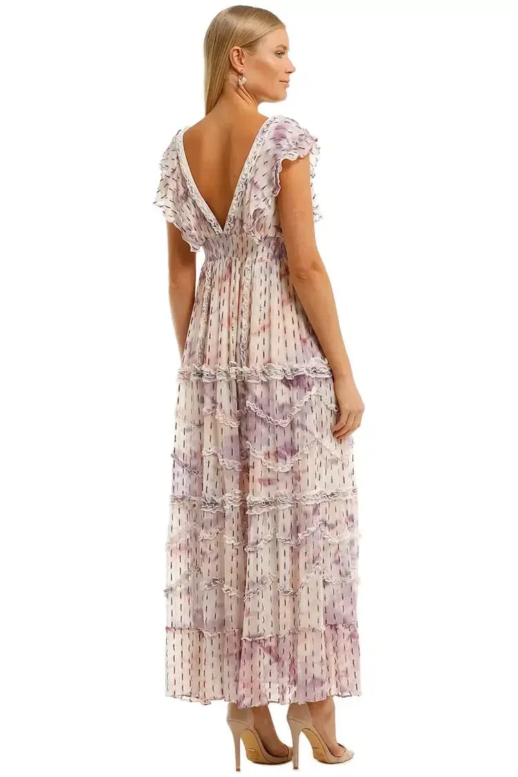 Hemant & Nandita Vivir Long Midi Dress Multi Size 10 photo 3