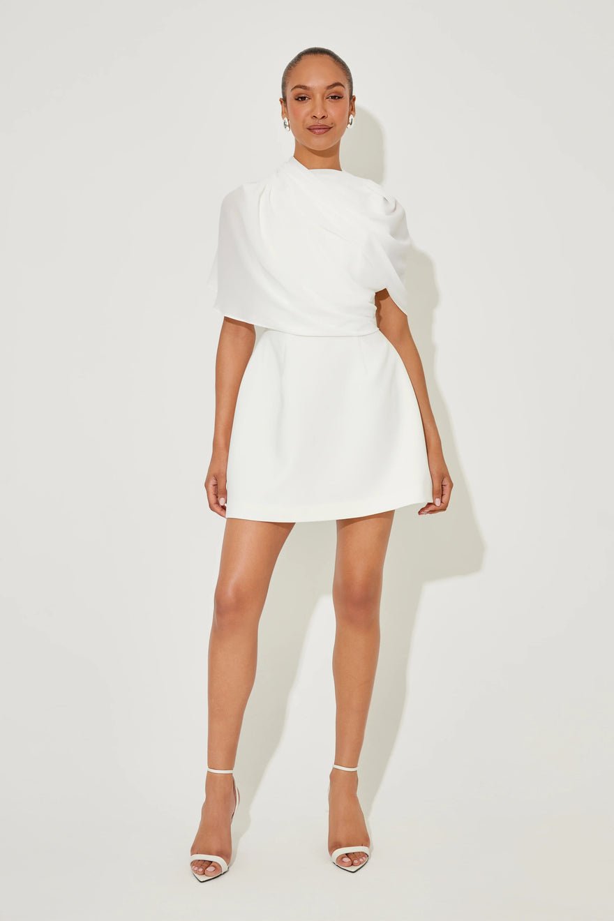 Odd Muse The Ultimate Muse Gathered Mini Dress - White photo 2