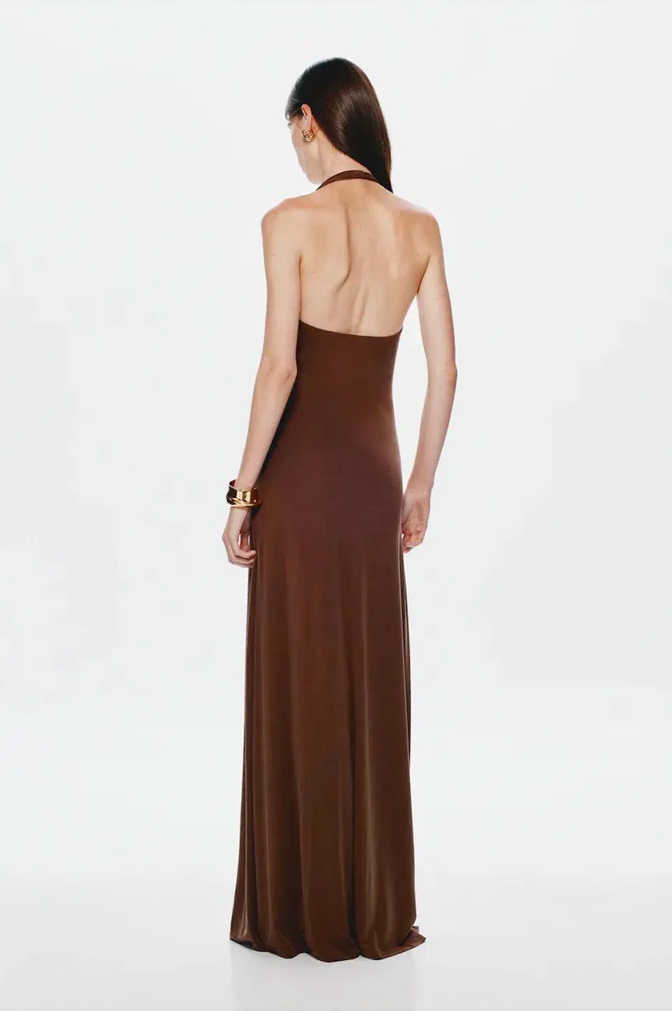 Misha Jennifer Cupro Dress In Cedar Brown Size S / AU 8 photo 5