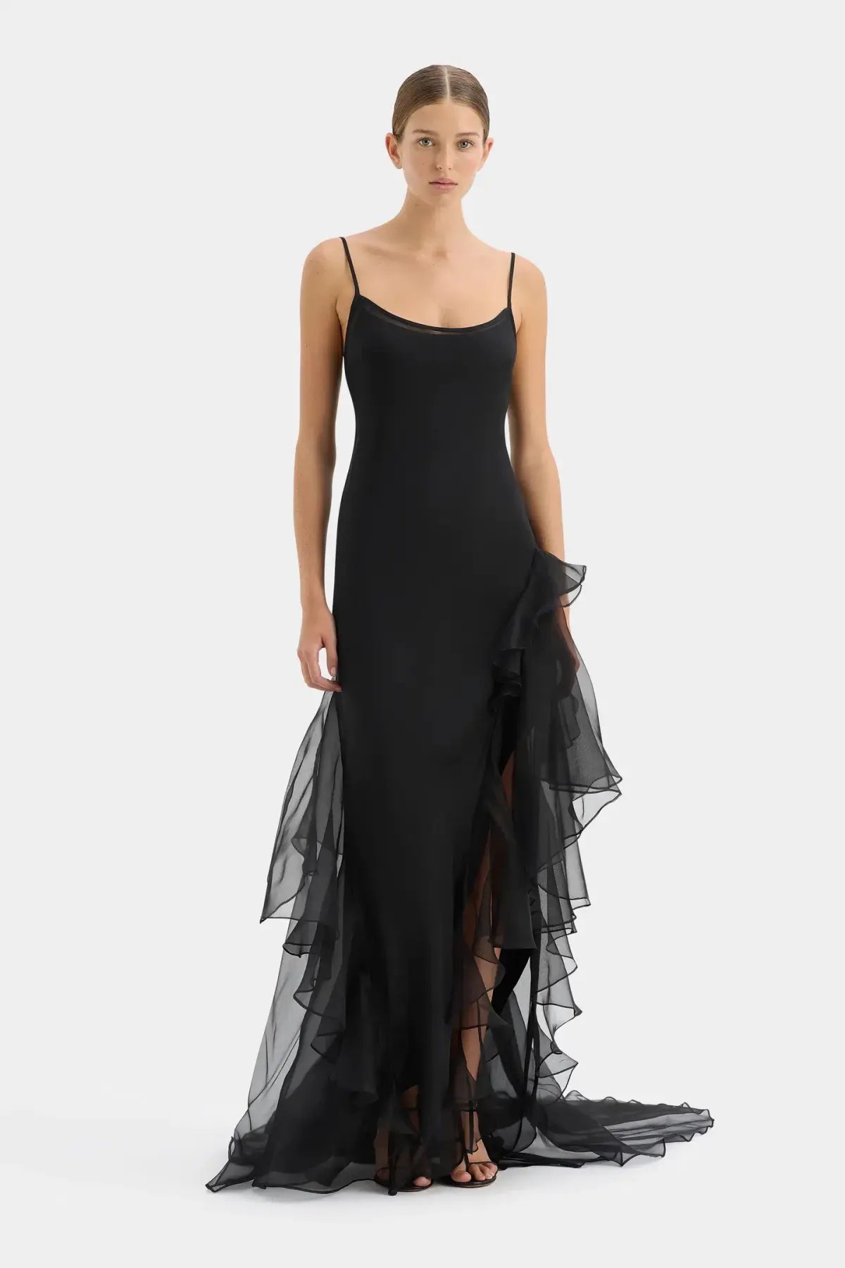 Sir the Label Sage Flounce Gown Black Size 1 / AU 8 photo 4