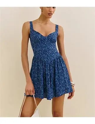 Reformation Wynn Sleeveless Milkmaid Mini Dress Size 10 photo 3