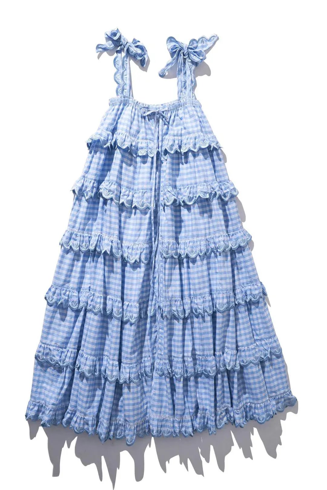Innika Choo Iva Biigdres Dusk Gingham Print Size 1/Au 8 photo 6