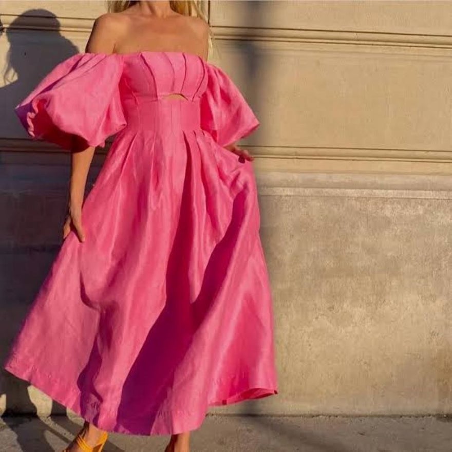 Aje Eugenie Off Shoulder Midi Dress photo 3