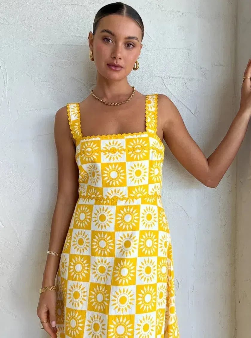 By Nicola | Goldie Maxi Dress | Yellow | Size 10 photo 3