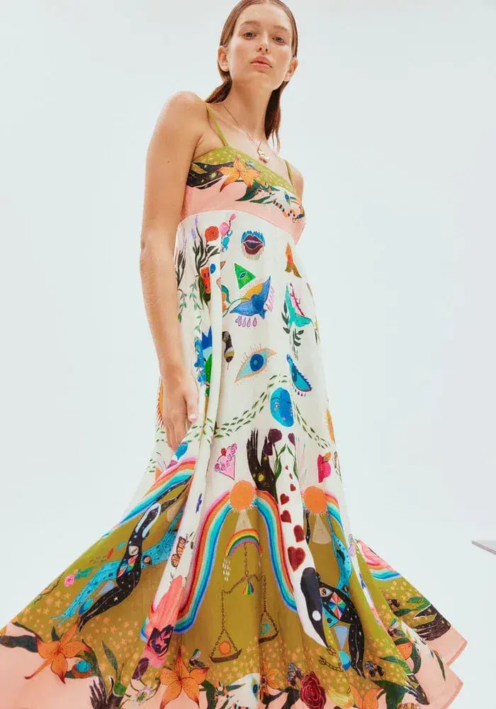 Alemais Evergreen Sundress Multi Print Size 8 photo 2