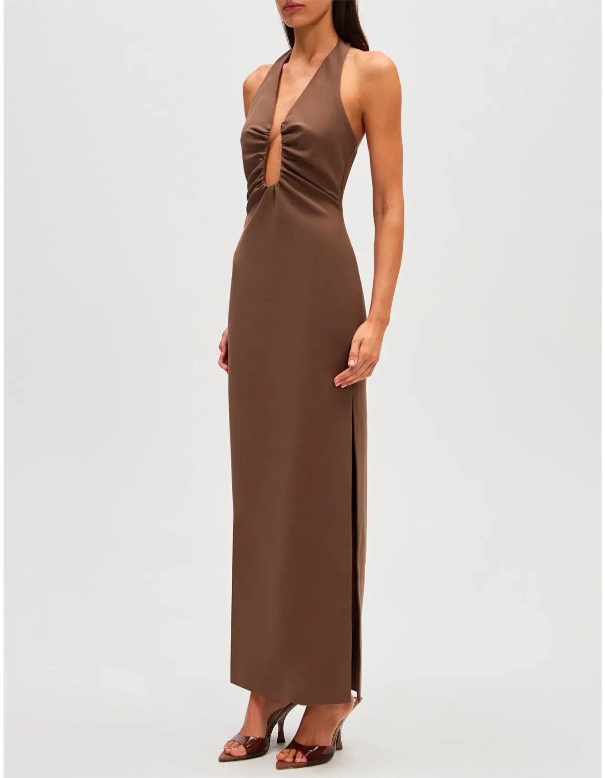Natalie Rolt Elodie  Mini Silk Brown Size 6 photo 9