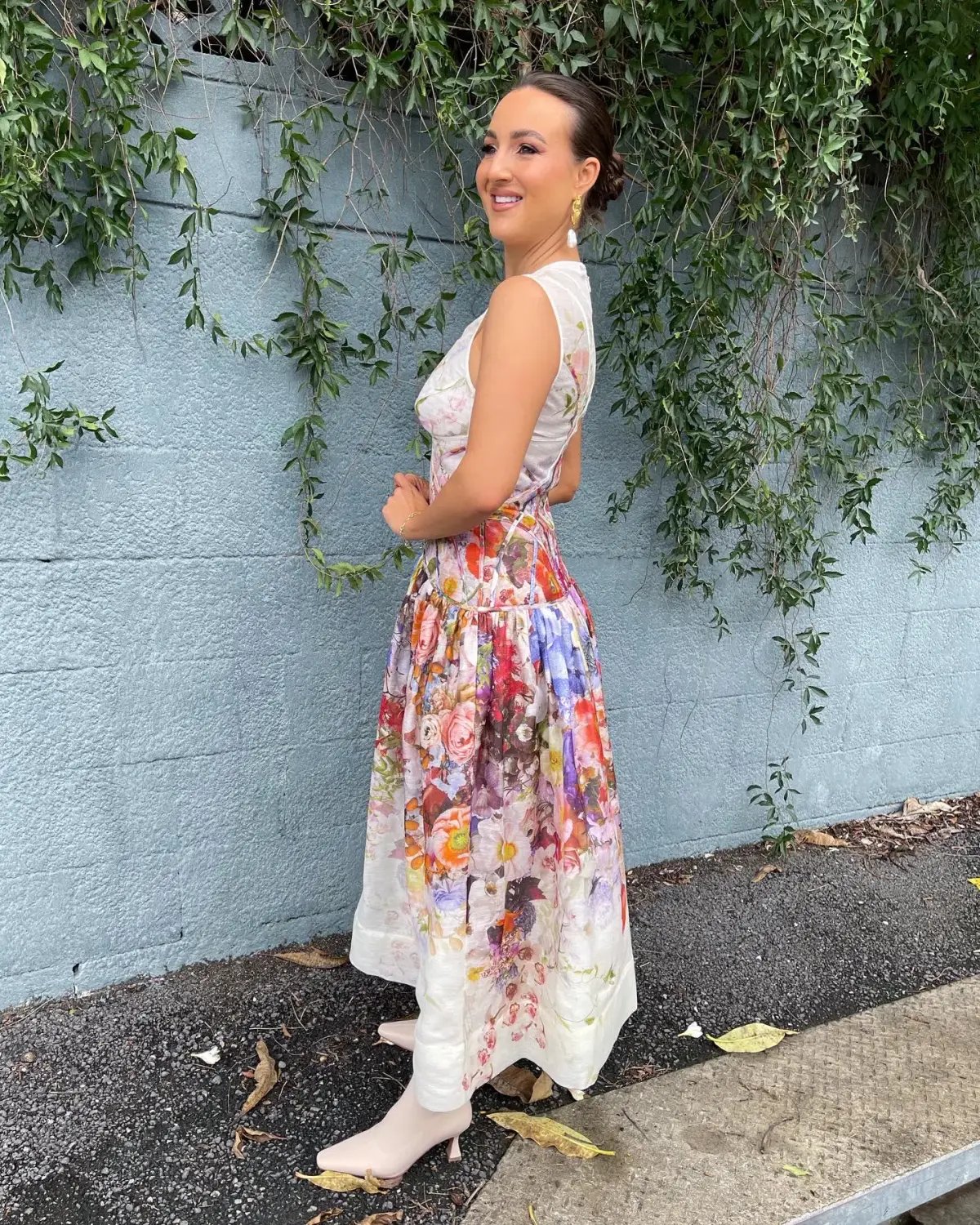 Zimmermann Prima Panelled Midi Dress Multi Floral Size 1 / Au 10 photo 4