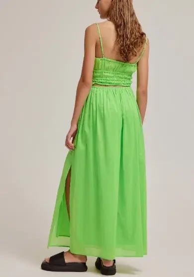 Venroy Gathered Bustier Top and Drawstring Maxi Skirt Set Green Size M / Au 10 photo 3