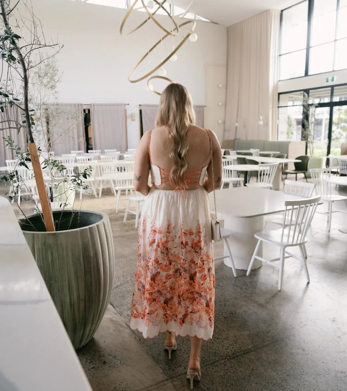 Zimmermann Devi Scallop Midi Dress in Cream Floral Size 3 / AU 10-12 photo 2