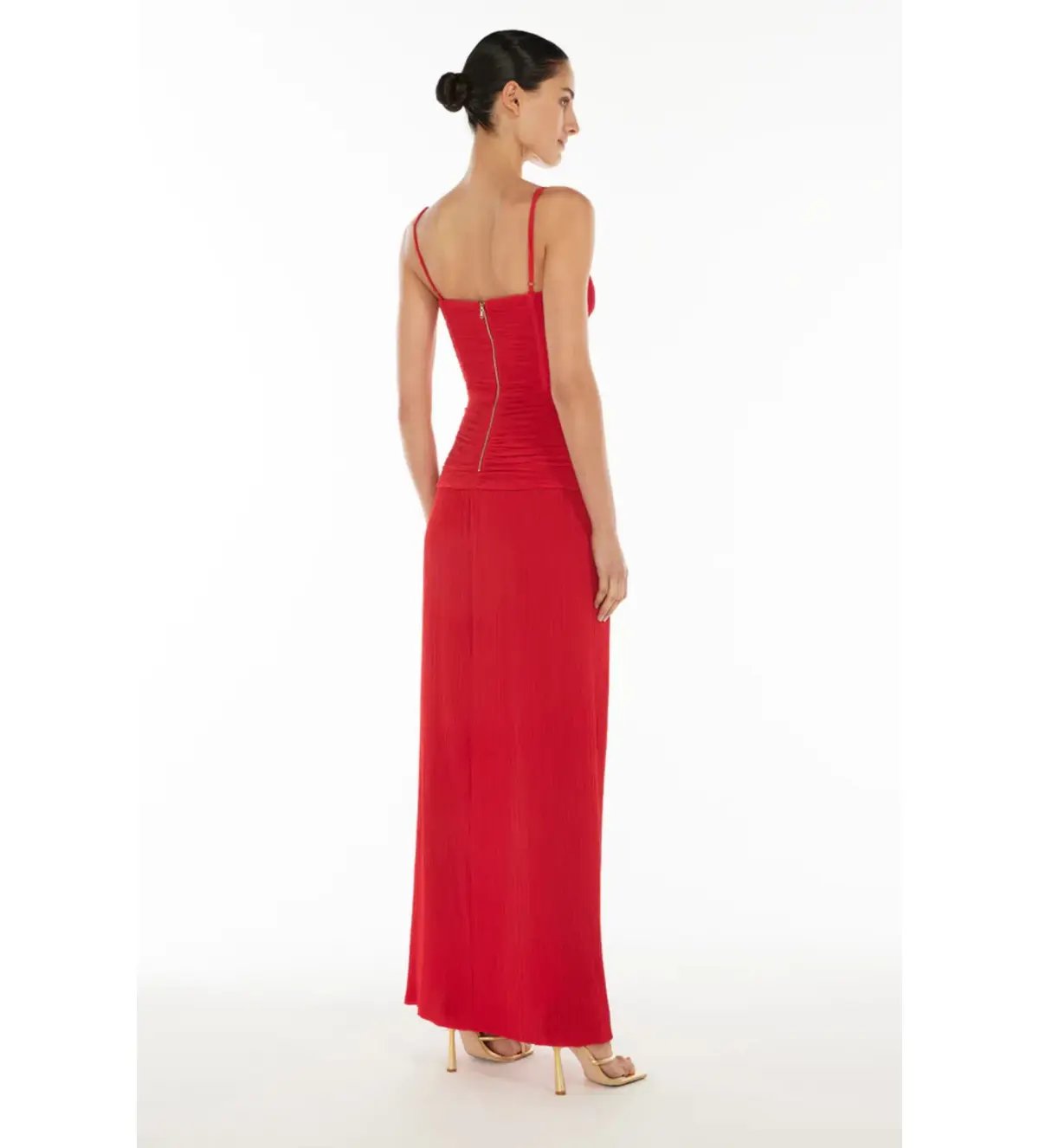 Manning Cartell Double Time Pleat Dress Red Size AU 14 photo 3