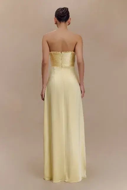 Meshki Larissa Dress Lemon Yellow Size 6 photo 3